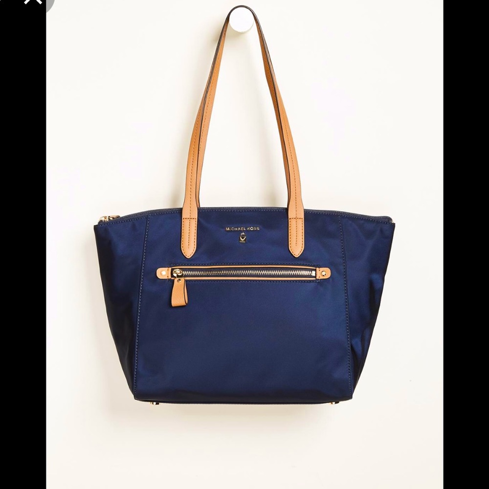 Michael Kors Navy Nylon Tote Bag